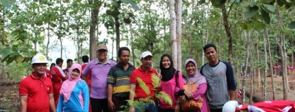 kegiatan smk aryasatya Teknologi untuk penanaman 100 pohon di Desa Wlahar Wetan